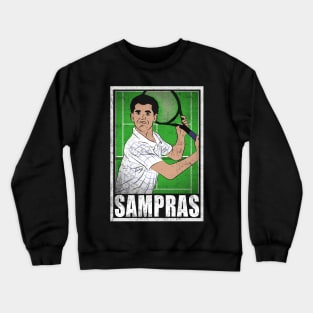 Sampras Tennis Player Hero Vintage Grunge Crewneck Sweatshirt